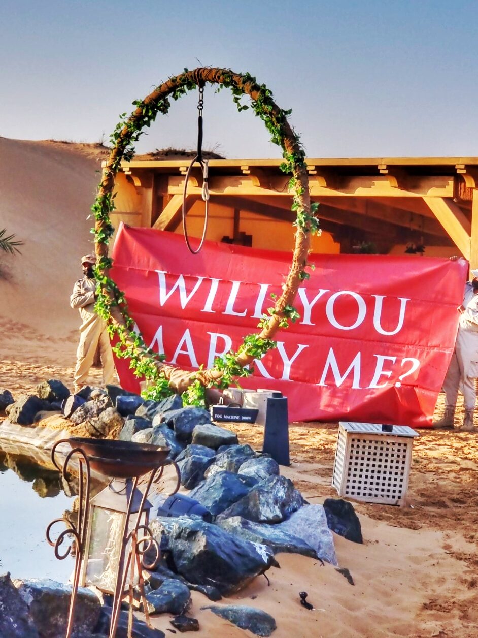 Red Will You Marry Me sign